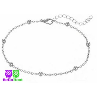 Anklet - Silvertone - Simple
