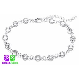 Anklet - Silvertone - Sparkle