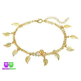Anklet - Golden - Leaves
